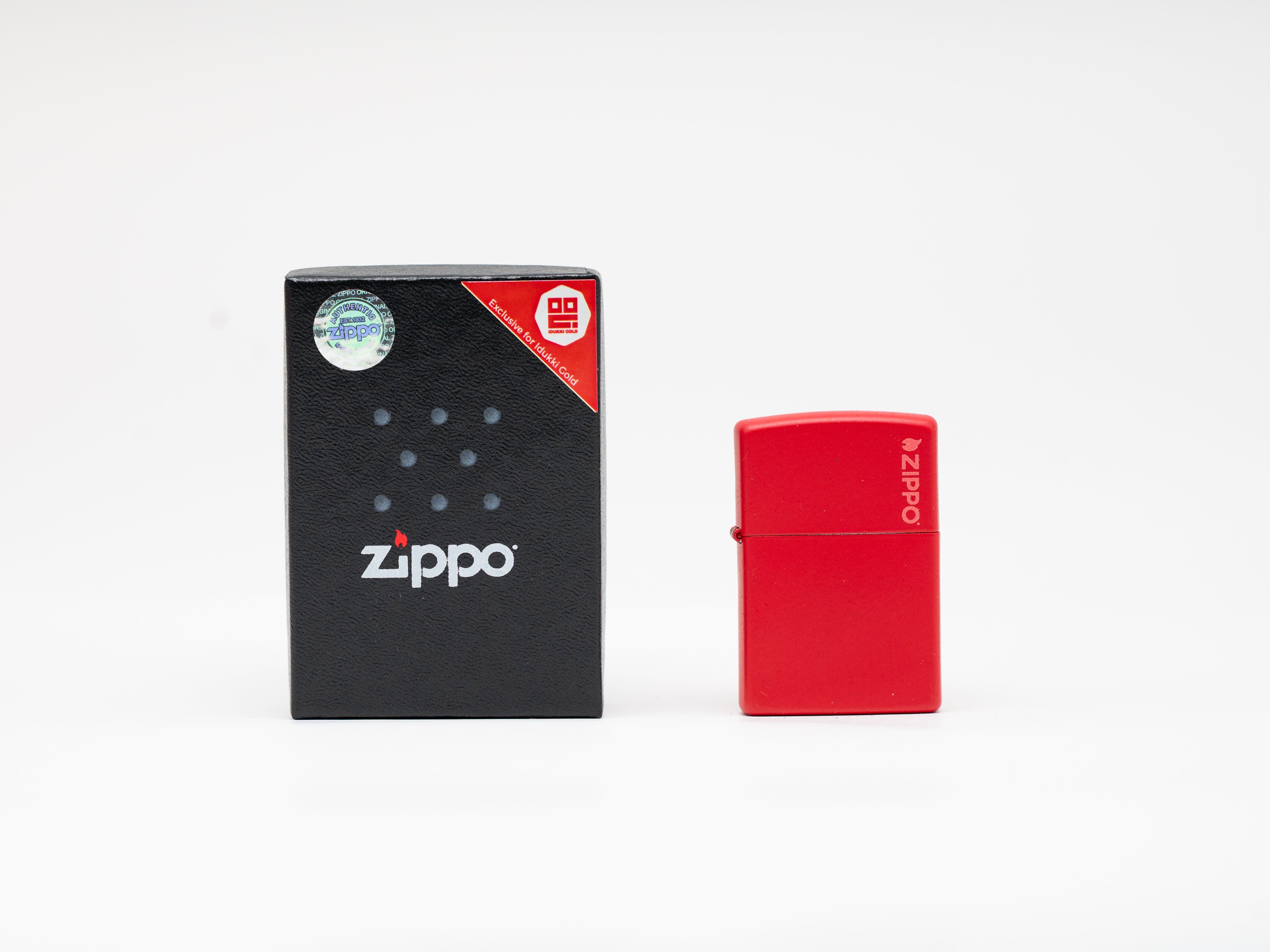 Classic Red Matte Zippo Logo