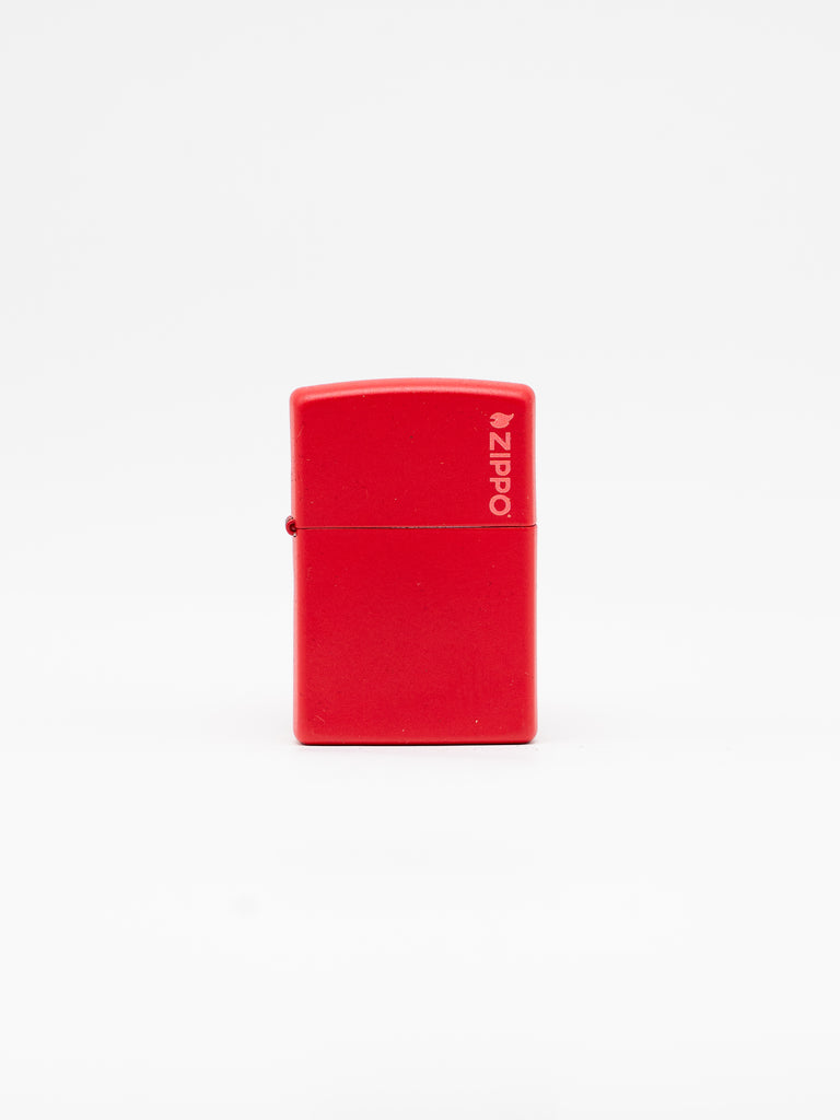 Classic Red Matte Zippo Logo – Black Label