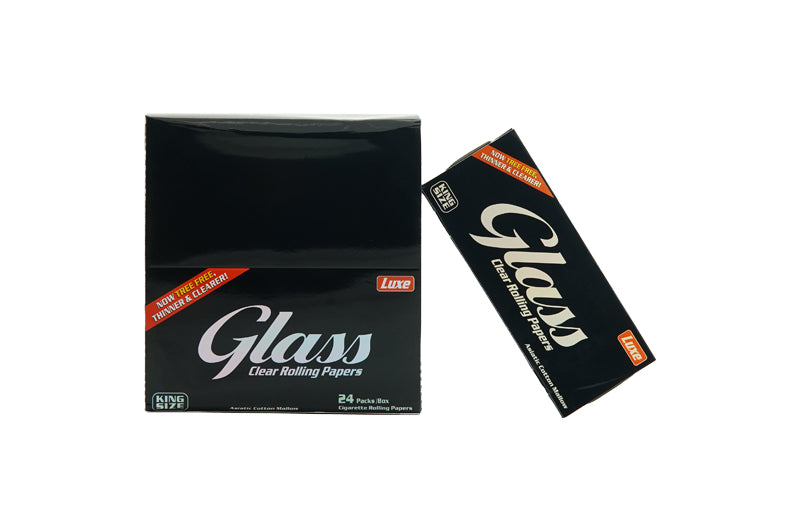 Luxe Glass King Size Rolling Papers King Size Black Label